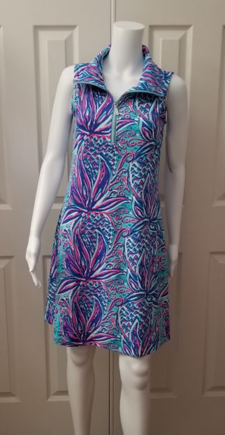 Swing Dress in Blue Pineapple