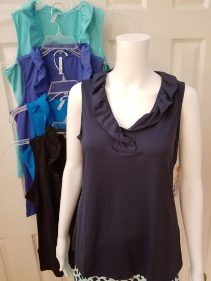 Ruffle V-Neck Top: FIVE colors - Image 5