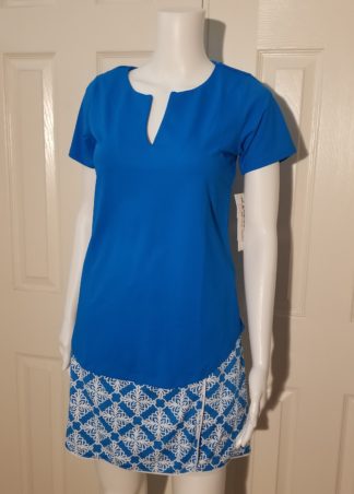 Key Hole Top: Sea Glass Blue