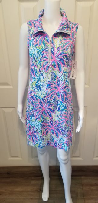Swing Dress in Pink Palms