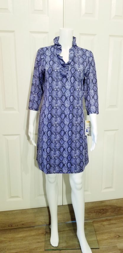 Ruffle Collar Dress: SNBlue