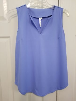 Sleeveless Key Hole Top: Periwinkle