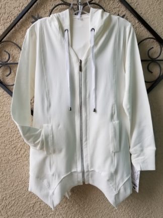 French Terry Hoodie: Cream