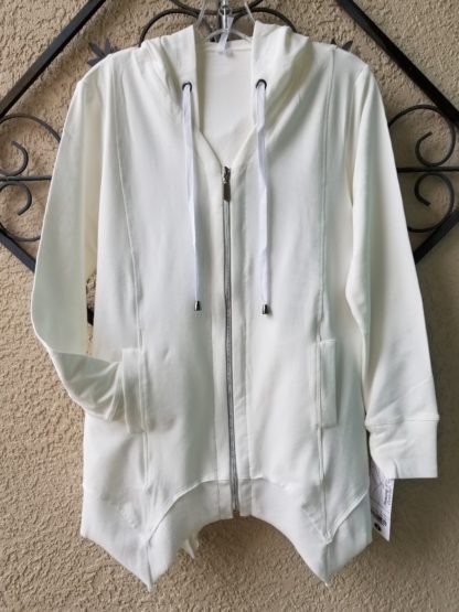 French Terry Hoodie: Cream