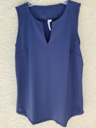 Sleeveless Key Hole Top: Navy
