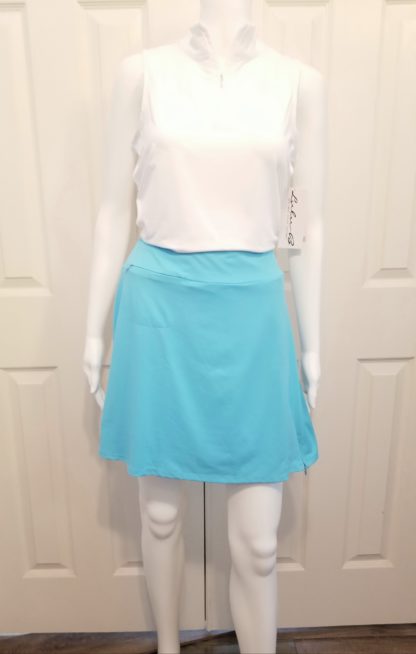Zip Neck S/L Top: ClearTurq - Image 2